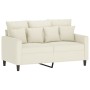 Cremefarbenes 2-Sitzer-Sofa aus Samt, 120 cm von , Sofas - Ref: Foro24-359301, Preis: 217,21 €, Rabatt: %