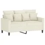 Cremefarbenes 2-Sitzer-Sofa aus Samt, 120 cm von , Sofas - Ref: Foro24-359301, Preis: 240,20 €, Rabatt: %