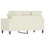 Cremefarbenes 2-Sitzer-Sofa aus Samt, 120 cm von , Sofas - Ref: Foro24-359301, Preis: 240,20 €, Rabatt: %