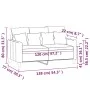 Cremefarbenes 2-Sitzer-Sofa aus Samt, 120 cm von , Sofas - Ref: Foro24-359301, Preis: 240,20 €, Rabatt: %