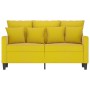 2-seater yellow velvet sofa, 120 cm by , Sofas - Ref: Foro24-359299, Price: 195,56 €, Discount: %