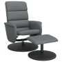 Sillón reclinable con reposapiés cuero sintético gris de , Sillones - Ref: Foro24-356723, Precio: 172,43 €, Descuento: %