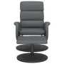 Reclining armchair with footrest in gray synthetic leather by , Armchairs - Ref: Foro24-356723, Price: 172,43 €, Discount: %