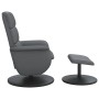 Reclining armchair with footrest in gray synthetic leather by , Armchairs - Ref: Foro24-356723, Price: 174,49 €, Discount: %