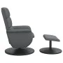 Sillón reclinable con reposapiés cuero sintético gris de , Sillones - Ref: Foro24-356723, Precio: 172,43 €, Descuento: %