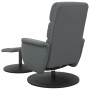 Reclining armchair with footrest in gray synthetic leather by , Armchairs - Ref: Foro24-356723, Price: 174,49 €, Discount: %