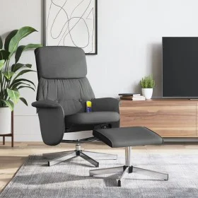Verstellbarer Massagesessel mit Fußstütze dunkelgrauer Stoff von , Sessel - Ref: Foro24-356679, Preis: 134,38 €, Rabatt: %