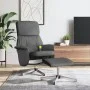 Dark gray fabric reclining massage chair with footrest by , Armchairs - Ref: Foro24-356679, Price: 134,38 €, Discount: %