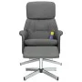 Dark gray fabric reclining massage chair with footrest by , Armchairs - Ref: Foro24-356679, Price: 134,38 €, Discount: %