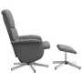 Dark gray fabric reclining massage chair with footrest by , Armchairs - Ref: Foro24-356679, Price: 134,38 €, Discount: %