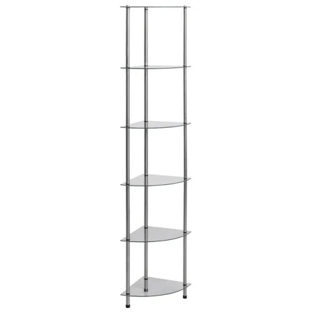 Shelving 6 levels transparent tempered glass 30x30x160 cm by vidaXL, Bookcases and shelves - Ref: Foro24-249517, Price: 54,87...