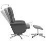 Dark gray fabric reclining massage chair with footrest by , Armchairs - Ref: Foro24-356679, Price: 134,38 €, Discount: %
