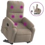 Liftable massage recliner taupe gray microfiber fabric by , Armchairs - Ref: Foro24-3204936, Price: 327,22 €, Discount: %