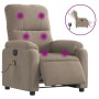 Electric massage recliner taupe gray microfiber fabric by , Armchairs - Ref: Foro24-3204922, Price: 307,62 €, Discount: %