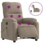 Sillón reclinable masaje eléctrico tela microfibra gris taupe de , Sillones - Ref: Foro24-3204922, Precio: 313,09 €, Descuent...