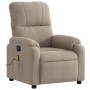 Electric massage recliner taupe gray microfiber fabric by , Armchairs - Ref: Foro24-3204922, Price: 307,62 €, Discount: %