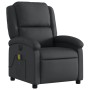 Sillón reclinable de masaje eléctrico cuero auténtico negro de , Sillones - Ref: Foro24-3204258, Precio: 357,06 €, Descuento: %