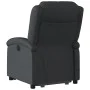 Reclining massage chair with lift in genuine black leather by , Armchairs - Ref: Foro24-3204266, Price: 391,54 €, Discount: %
