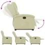 Sillón reclinable elevable cuero auténtico color crema de , Sillones - Ref: Foro24-3204264, Precio: 392,00 €, Descuento: %