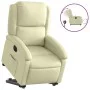 Electric lift recliner armchair in genuine cream leather by , Armchairs - Ref: Foro24-3204272, Price: 440,10 €, Discount: %