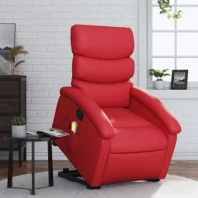 Red Artificial Leather Foot Massage Recliner by , Armchairs - Ref: Foro24-3204052, Price: 312,46 €, Discount: %