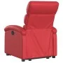 Sillón reclinable de masaje de pie cuero artificial rojo de , Sillones - Ref: Foro24-3204052, Precio: 312,46 €, Descuento: %