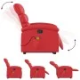 Sillón reclinable de masaje de pie cuero artificial rojo de , Sillones - Ref: Foro24-3204052, Precio: 312,46 €, Descuento: %