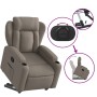 Reclining and elevating armchair in gray taupe fabric by , Armchairs - Ref: Foro24-3204490, Price: 296,38 €, Discount: %