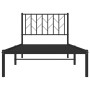 Estructura de cama con cabecero metal negro 90x190 cm de , Camas y somieres - Ref: Foro24-374429, Precio: 64,15 €, Descuento: %