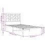 Bed frame with black metal headboard 90x190 cm by , Beds and slatted bases - Ref: Foro24-374429, Price: 62,93 €, Discount: %
