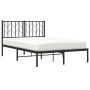 Bed frame with black metal headboard 120x190 cm by , Beds and slatted bases - Ref: Foro24-374434, Price: 98,32 €, Discount: %