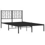 Estructura de cama con cabecero metal negro 120x190 cm de , Camas y somieres - Ref: Foro24-374434, Precio: 96,76 €, Descuento: %