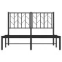 Estructura de cama con cabecero metal negro 120x190 cm de , Camas y somieres - Ref: Foro24-374434, Precio: 96,76 €, Descuento: %