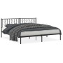 Bed frame with black metal headboard 193x203 cm by , Beds and slatted bases - Ref: Foro24-374443, Price: 110,05 €, Discount: %