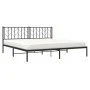 Bed frame with black metal headboard 193x203 cm by , Beds and slatted bases - Ref: Foro24-374443, Price: 108,43 €, Discount: %