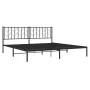 Bed frame with black metal headboard 193x203 cm by , Beds and slatted bases - Ref: Foro24-374443, Price: 108,43 €, Discount: %