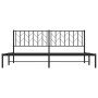 Bed frame with black metal headboard 193x203 cm by , Beds and slatted bases - Ref: Foro24-374443, Price: 110,05 €, Discount: %