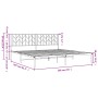 Bed frame with black metal headboard 193x203 cm by , Beds and slatted bases - Ref: Foro24-374443, Price: 110,05 €, Discount: %
