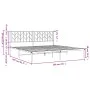 Bed frame with black metal headboard 193x203 cm by , Beds and slatted bases - Ref: Foro24-374443, Price: 108,43 €, Discount: %