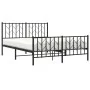 Estructura de cama cabecero y pie de cama metal negro 140x190cm de , Camas y somieres - Ref: Foro24-374455, Precio: 95,59 €, ...