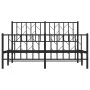 Estructura de cama cabecero y pie de cama metal negro 140x190cm de , Camas y somieres - Ref: Foro24-374455, Precio: 95,59 €, ...