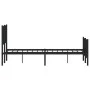 Estructura de cama cabecero y pie de cama metal negro 140x190cm de , Camas y somieres - Ref: Foro24-374455, Precio: 95,59 €, ...