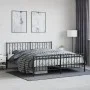 Estructura de cama cabecero y pie de cama metal negro 183x213cm de , Camas y somieres - Ref: Foro24-374460, Precio: 151,17 €,...