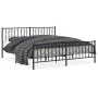 Estructura de cama cabecero y pie de cama metal negro 183x213cm de , Camas y somieres - Ref: Foro24-374460, Precio: 151,17 €,...