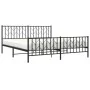 Estructura de cama cabecero y pie de cama metal negro 183x213cm de , Camas y somieres - Ref: Foro24-374460, Precio: 151,17 €,...