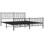 Estructura de cama cabecero y pie de cama metal negro 183x213cm de , Camas y somieres - Ref: Foro24-374460, Precio: 151,17 €,...