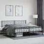 Estructura de cama cabecero y pie de cama metal negro 200x200cm de , Camas y somieres - Ref: Foro24-374462, Precio: 146,69 €,...
