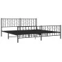 Black metal headboard and footboard bed frame 200x200cm by , Beds and slatted bases - Ref: Foro24-374462, Price: 146,69 €, Di...