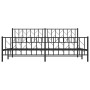 Bettgestell mit Kopf- und Fußteil aus schwarzem Metall, 200 x 200 cm von , Betten und Lattenroste - Ref: Foro24-374462, Preis...