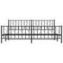 Black metal headboard and footboard bed frame 200x200cm by , Beds and slatted bases - Ref: Foro24-374462, Price: 146,69 €, Di...